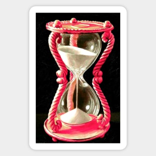 Pretty Sand timer hourglass - bright pink Sticker